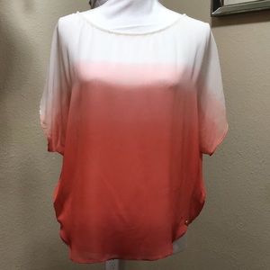 Guess pink OMBRÉ sheer top